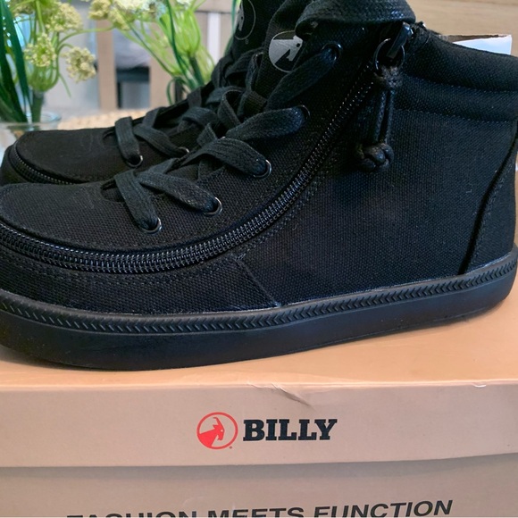 Billy Footwear Kids Classic Lace High II Black size 4 (big boys) - Picture 3 of 4